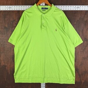Polo Ralph Lauren Stretch Pima Soft Touch Neon Pony Polo Shirt 3XB‎ XXXL BigMan